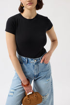 Stretch Basic Black T-Shirt