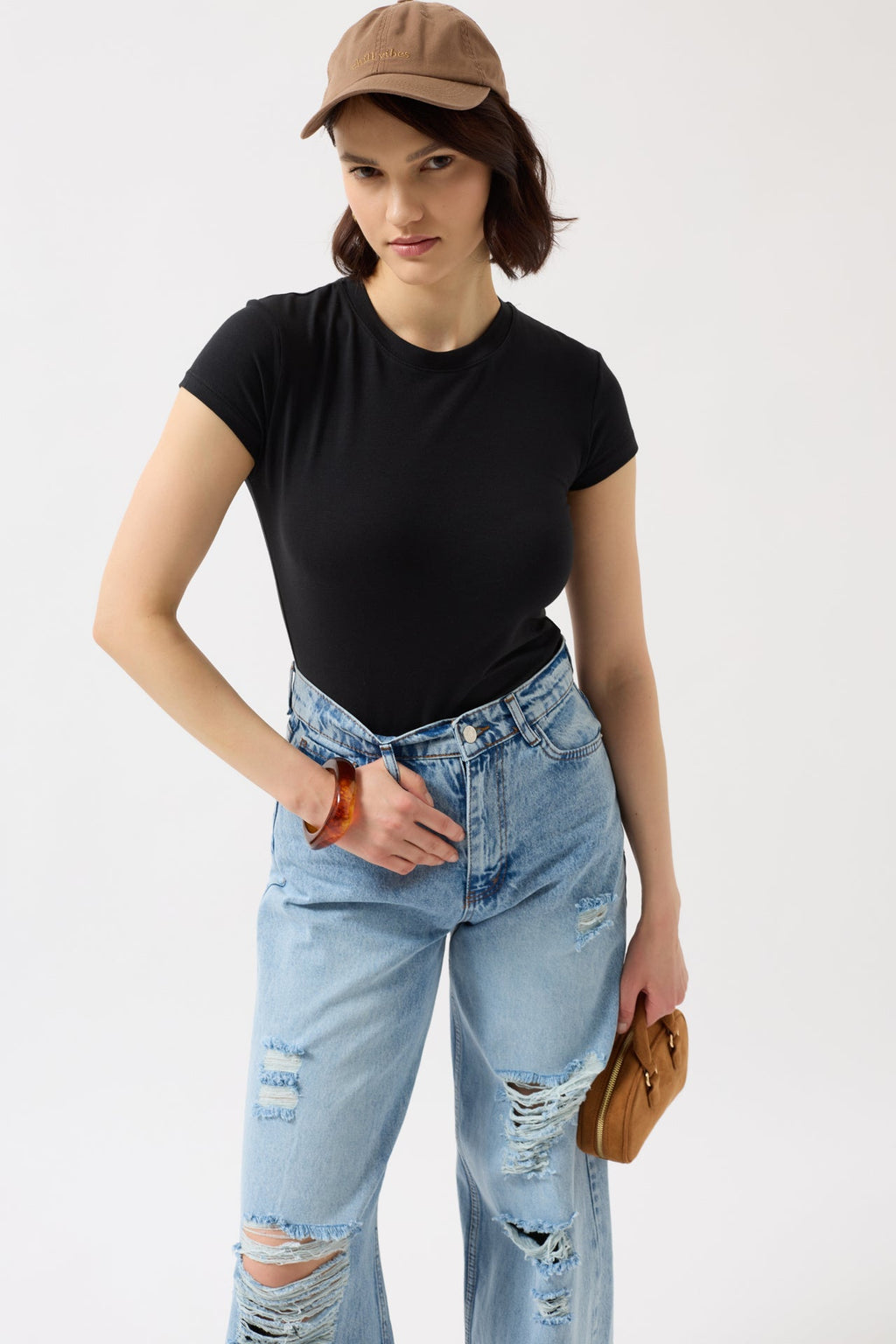 Stretch Basic Black T-Shirt