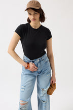 Stretch Basic Black T-Shirt