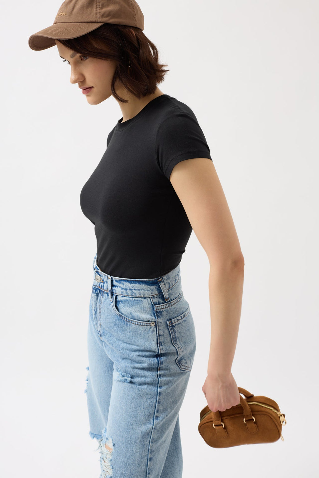 Stretch Basic Black T-Shirt