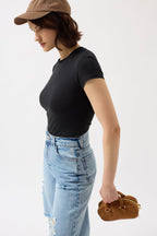 Stretch Basic Black T-Shirt
