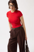 Stretch Basic Red T-Shirt