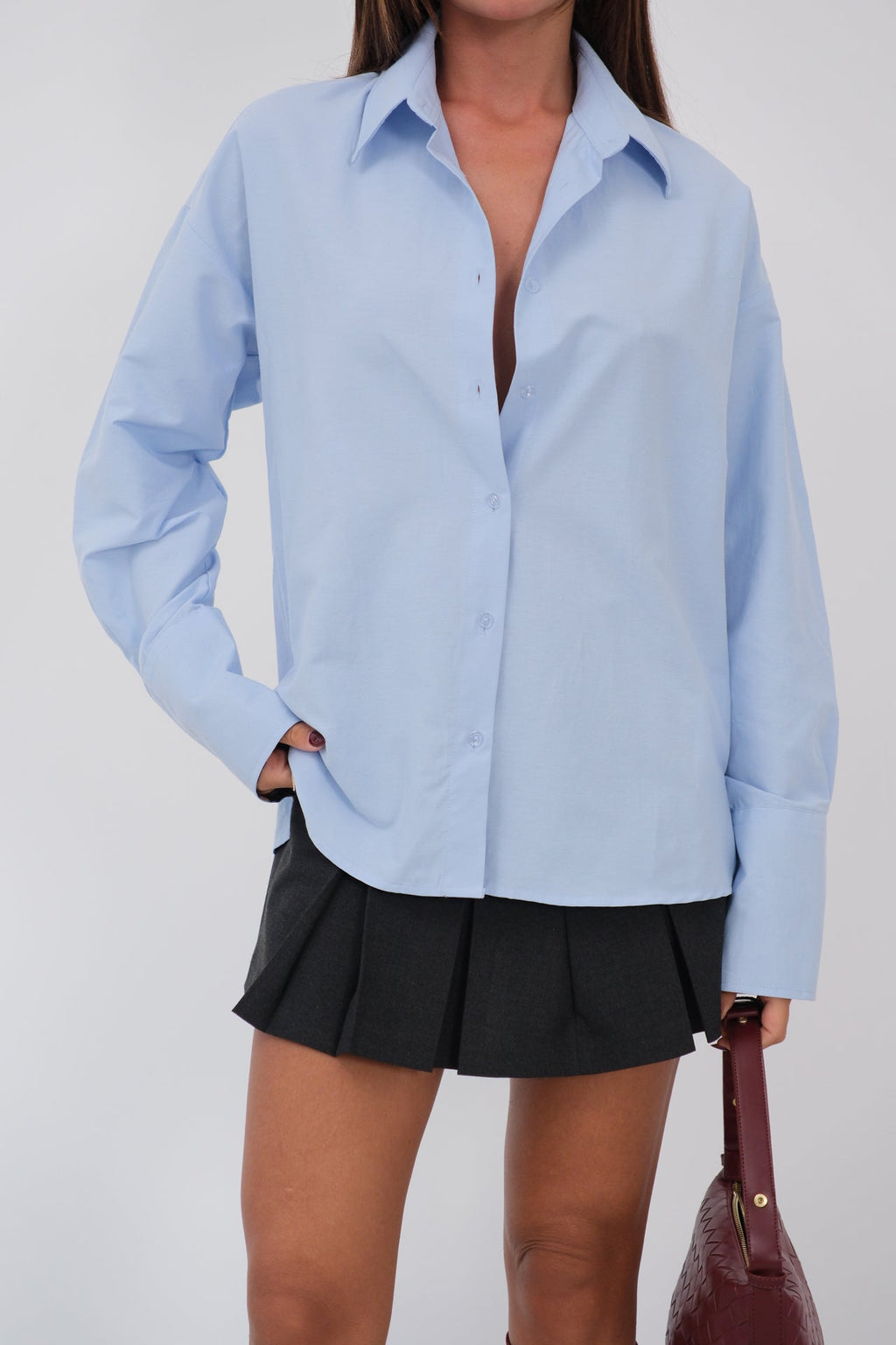Manset Detail Blue Shirt