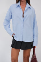 Manset Detail Blue Shirt