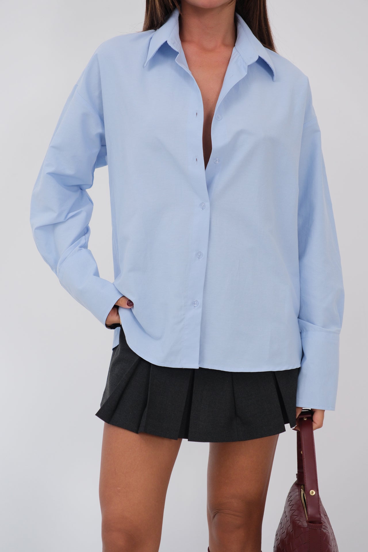 Manset Detail Blue Shirt