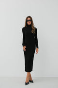 Maxi Length Black Knit Dress