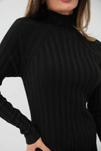 Maxi Length Black Knit Dress