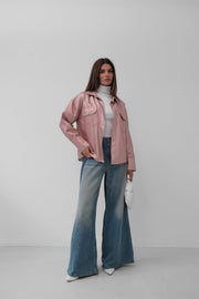 Metallic Pink Denim Jacket