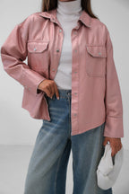 Metallic Pink Denim Jacket