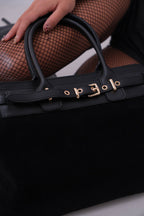 Milbag Belt Detail Sleeve Black Bag