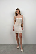 Mini Knit White Dress