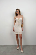 Mini Knit White Dress