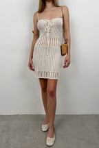 Mini Knit White Dress
