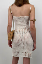 Mini Knit White Dress