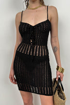 Mini Knit Black Dress