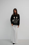 Motifli Oversize Black Knit Sweater