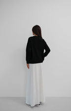 Motifli Oversize Black Knit Sweater