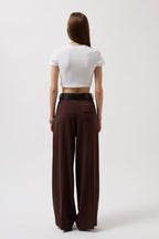 Nepo Printed Crop White T-Shirt