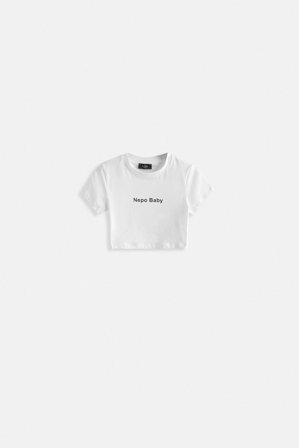 Nepo Printed Crop White T-Shirt