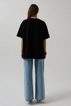 Siri On Baskili Oversize Black T-Shirt