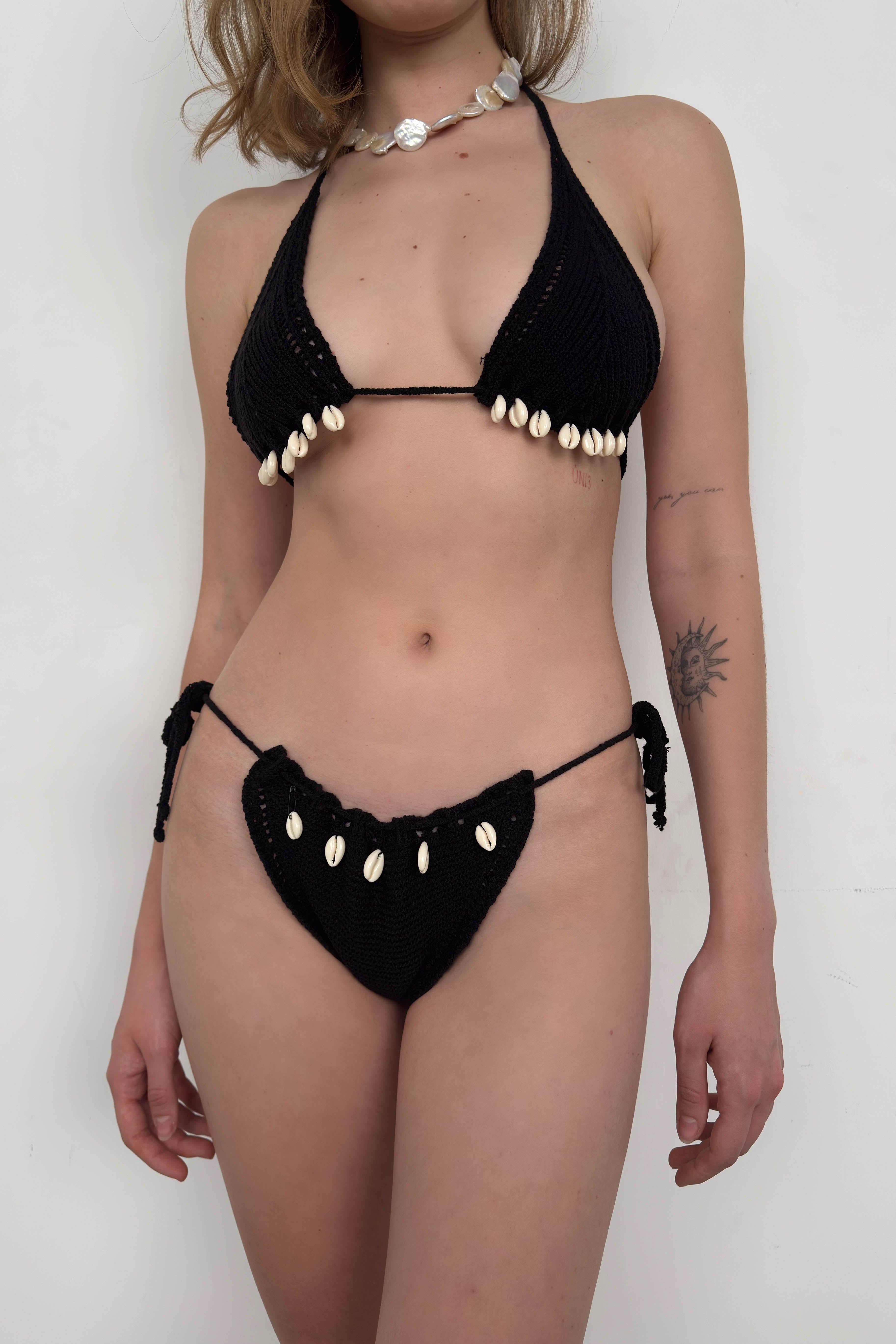 Knit Black Bikini