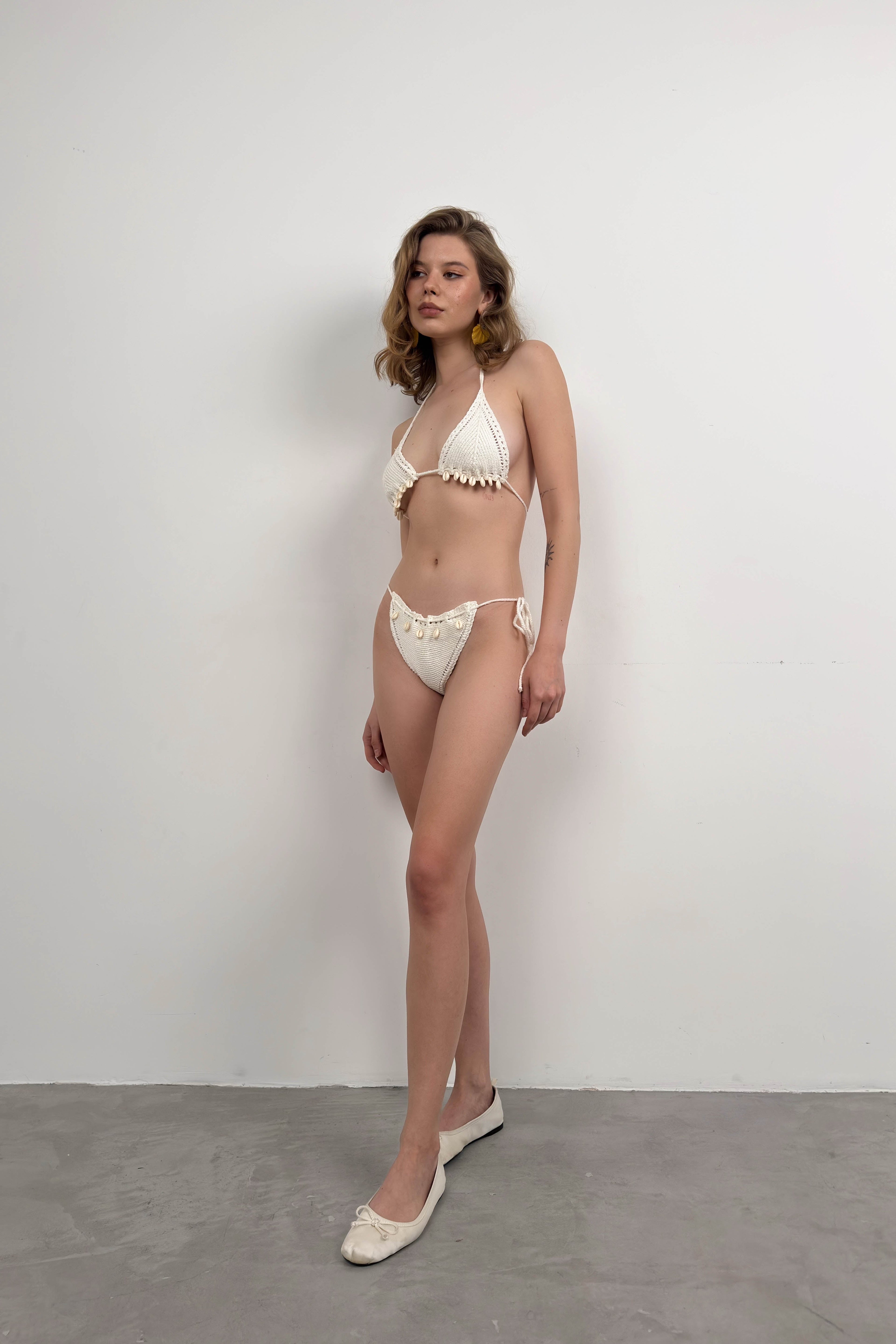 Knit Ecru Bikini