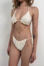 Knit Ecru Bikini
