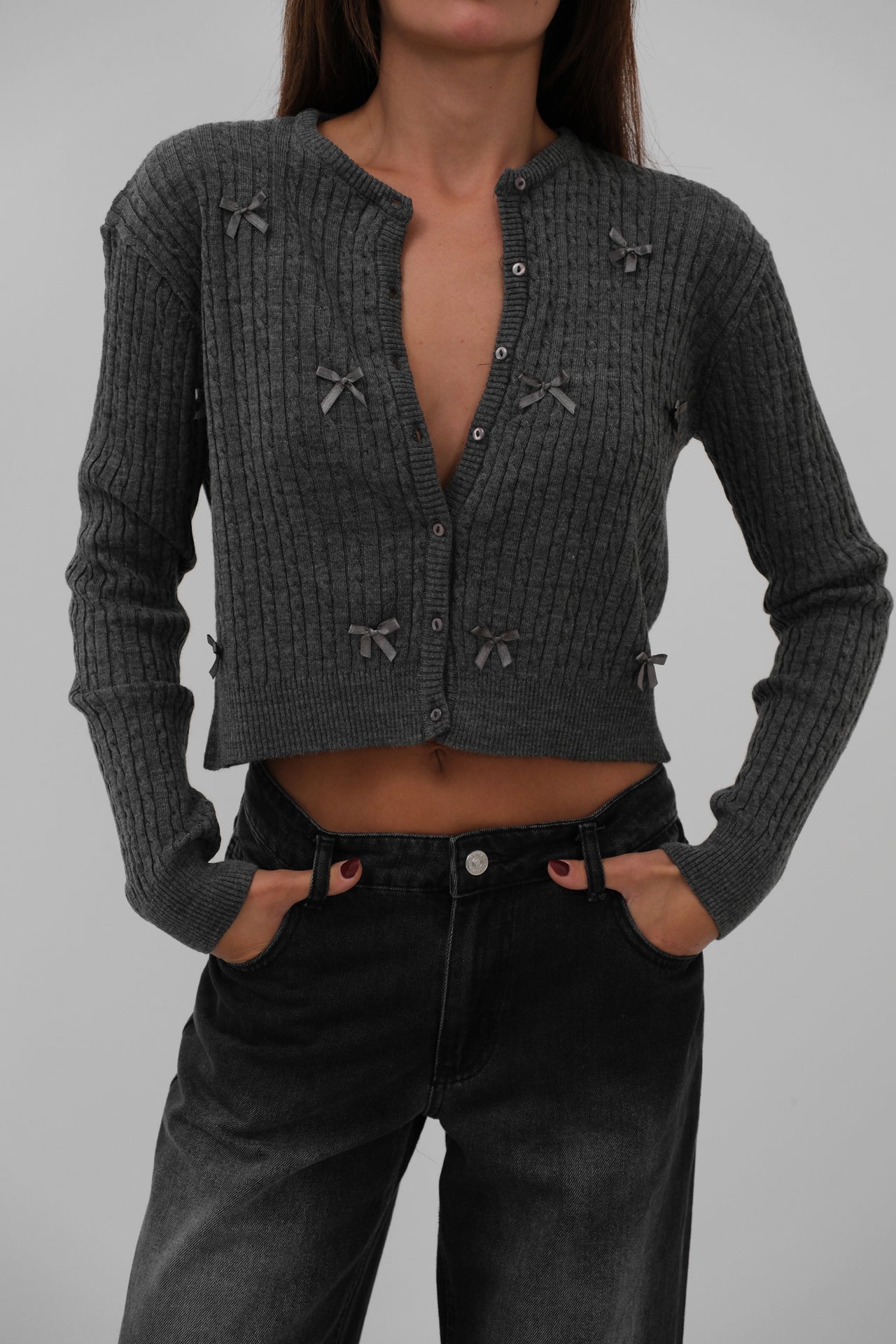 Knit Detail Fiyonklu Knit Sweater