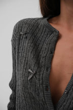 Knit Detail Fiyonklu Knit Sweater