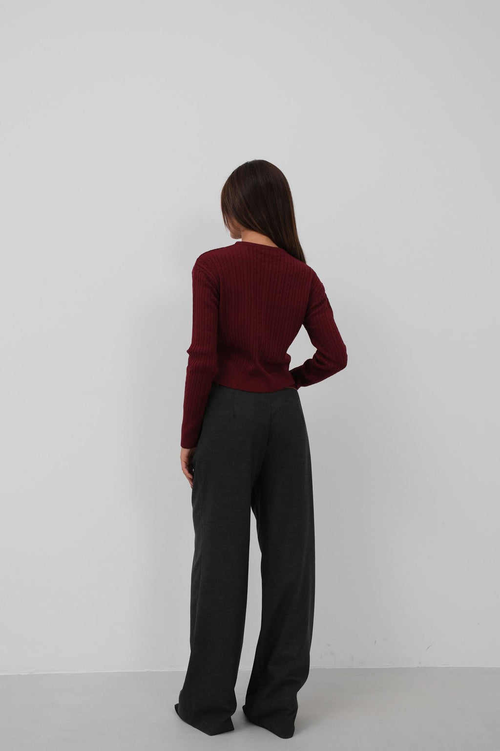 Knit Detail Bow Detail Knit Sweater