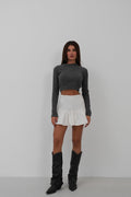 Knit Detail Knit Crop Sweater