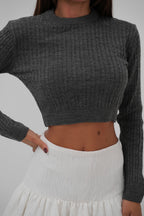 Knit Detail Knit Crop Sweater
