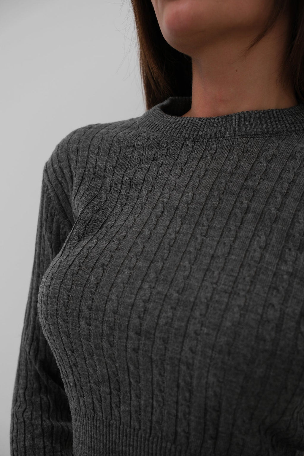Knit Detail Knit Crop Sweater
