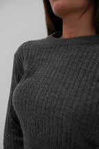 Knit Detail Knit Crop Sweater