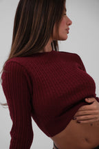 Knit Detail Knit Crop Sweater