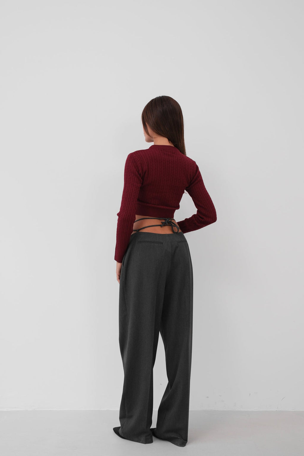 Knit Detail Knit Crop Sweater