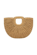 Oval Form Straw Mink Handbag