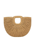 Oval Form Straw Mink Handbag