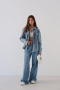 Oversize Light Blue Denim Shirt