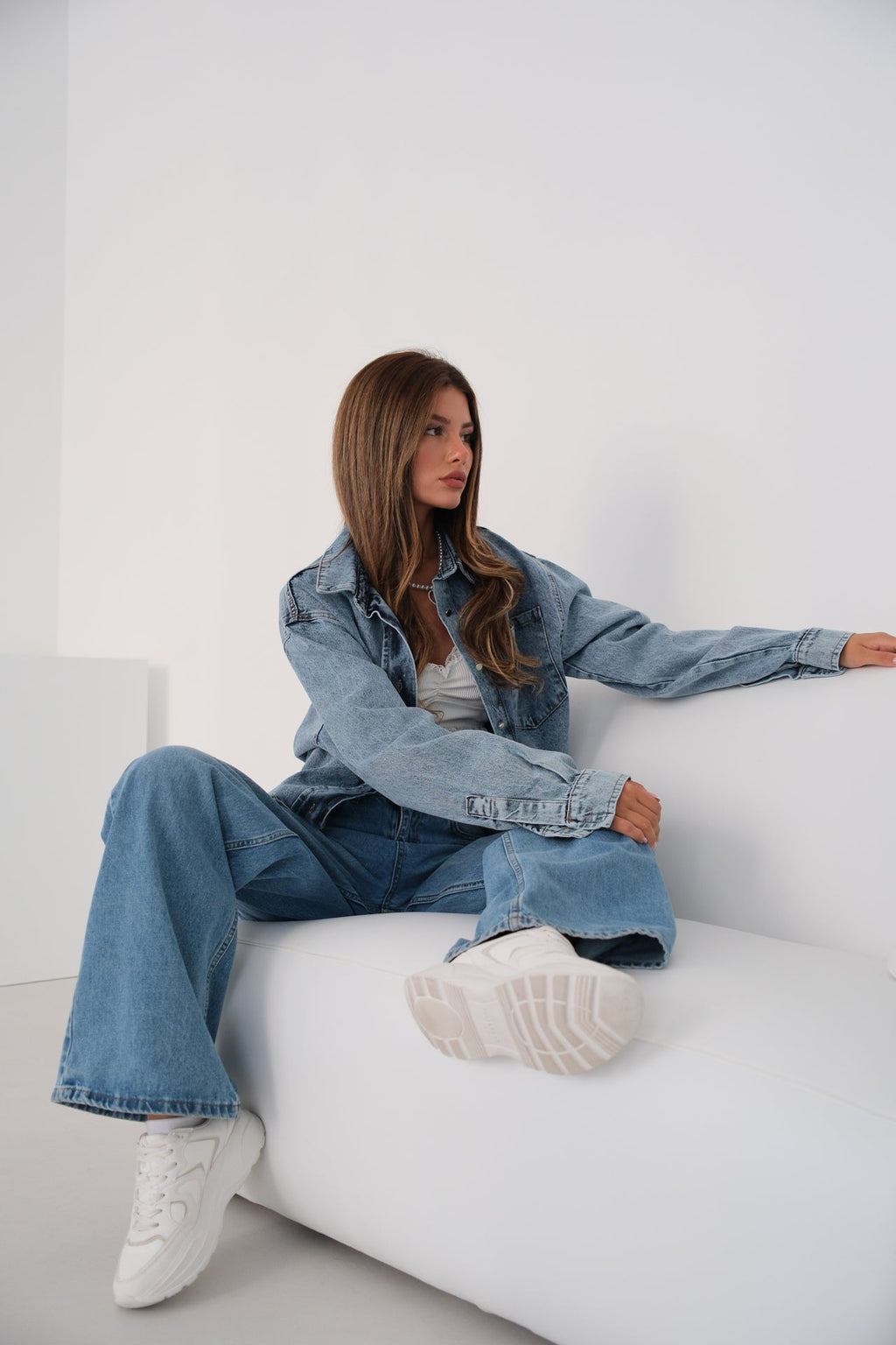 Oversize Light Blue Denim Shirt