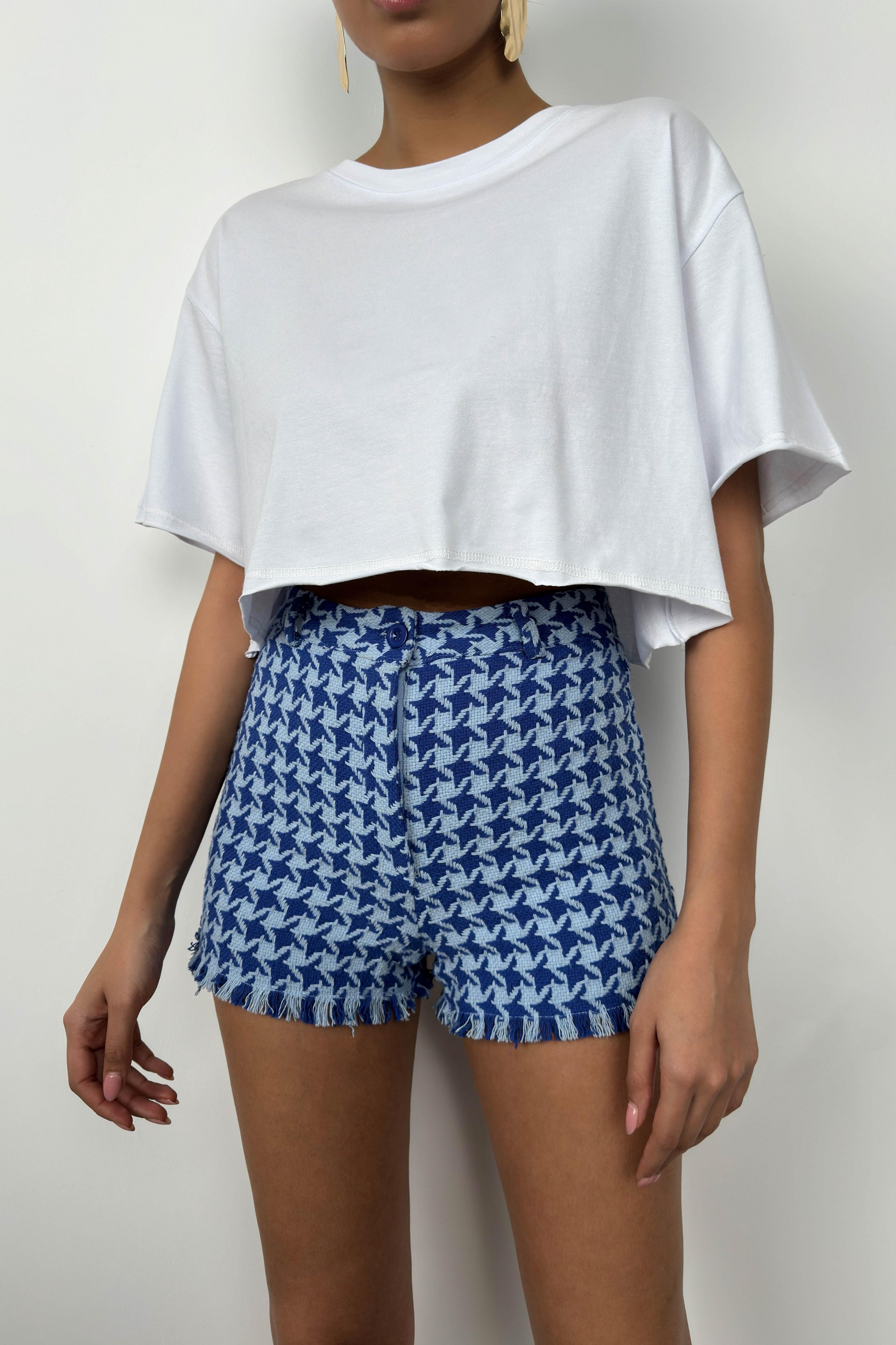 Oversize Basic White Crop T-Shirt