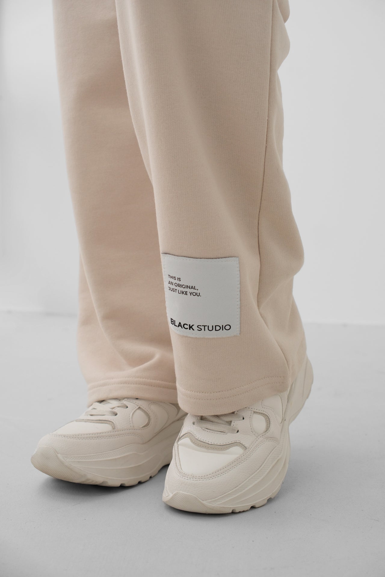 Oversize Beige Sweatshirt Tracksuit Set