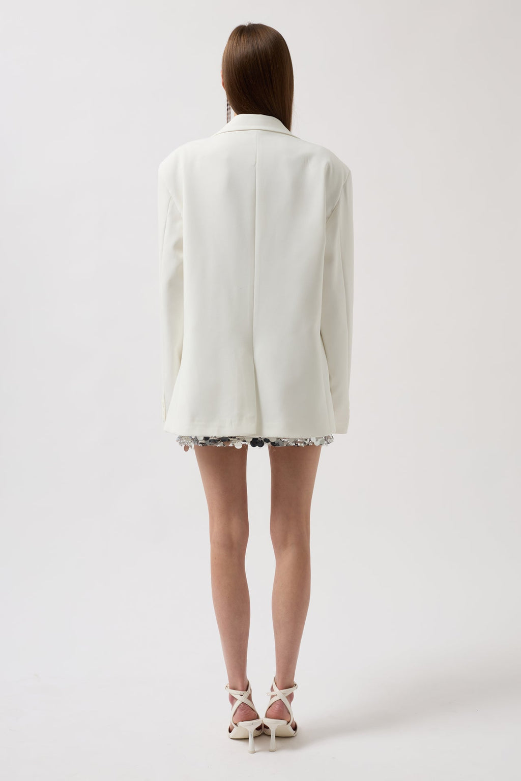 Oversize Pocket Detail White Jacket