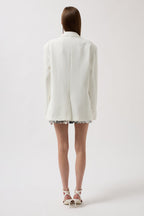 Oversize Pocket Detail White Jacket