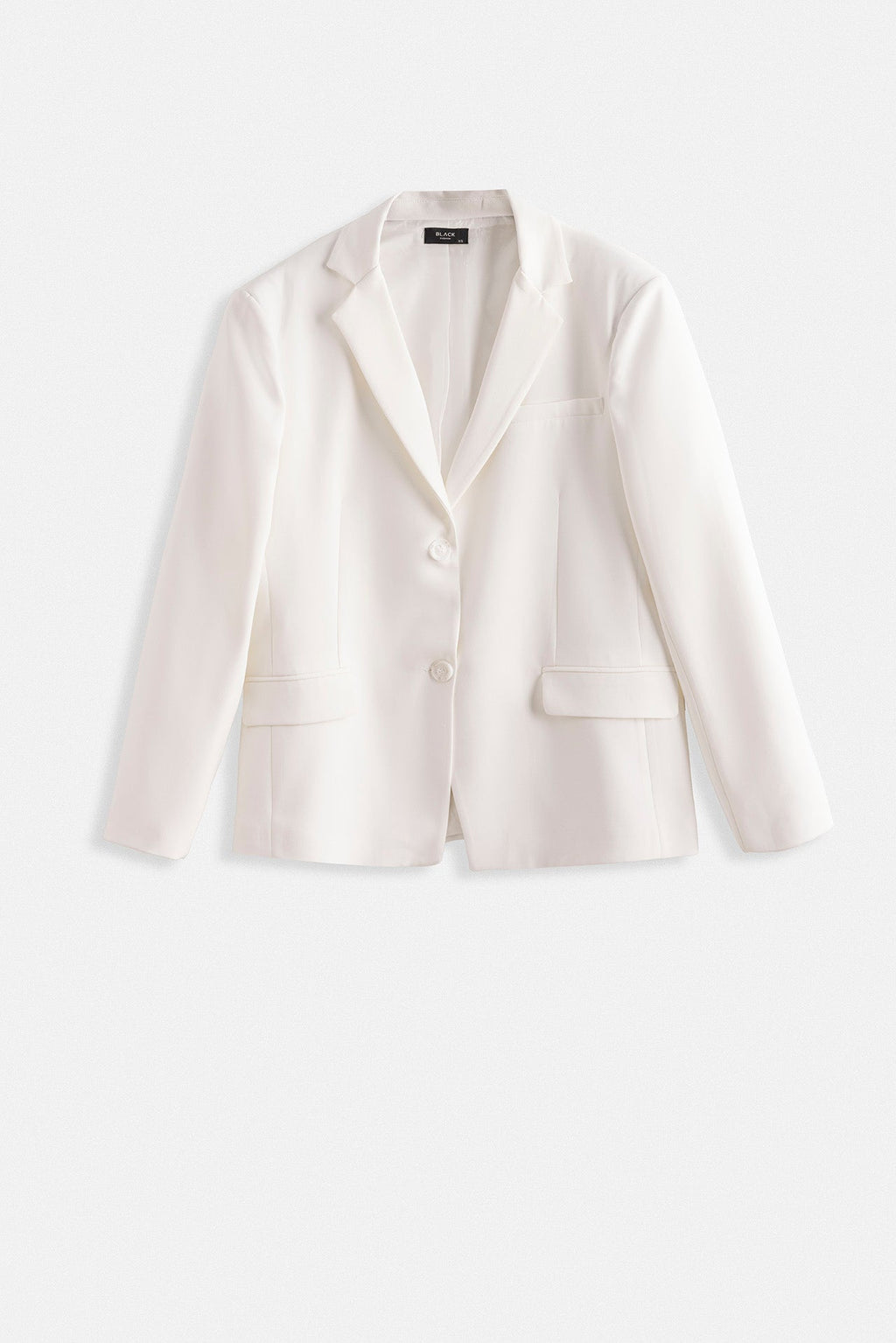 Oversize Pocket Detail White Jacket