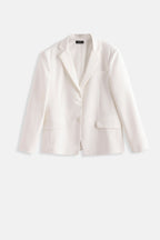 Oversize Pocket Detail White Jacket