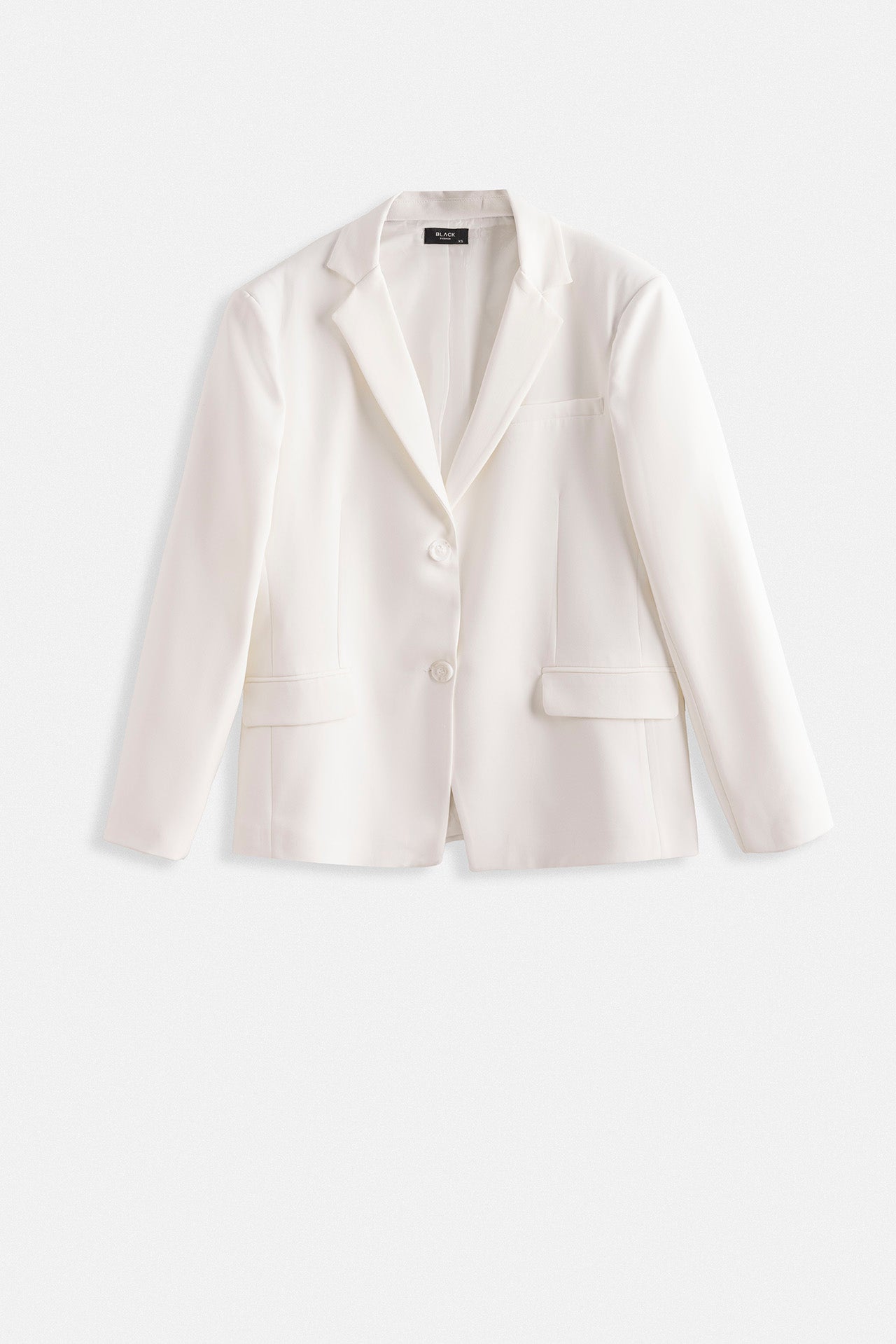 Oversize Pocket Detail White Jacket