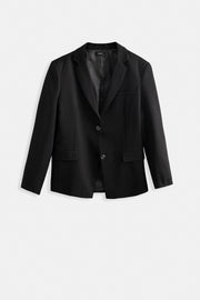 Oversized Pocket Detailed Black Jacket
