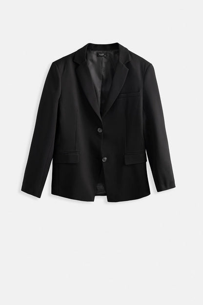 Oversize Pocket Detailed Black Jacket