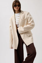Oversize Pocket Detail Stone Jacket
